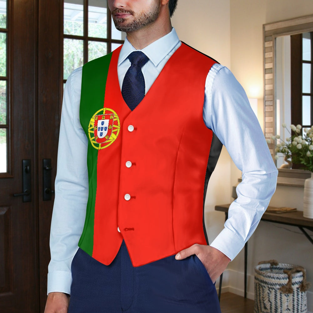 Portugal Flag Suit vest jacket