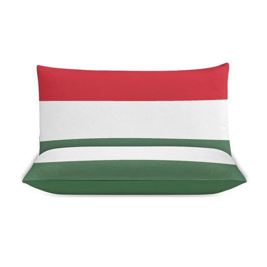 Hungary Flag Inspired 3-Piece Bedding Set (1 Duvet Cover + 2 Pillow Shams) – 102"×90"