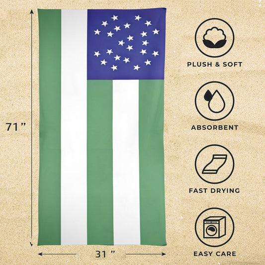 NYPD Flag Beach Towel 31"x71" (Made in USA)