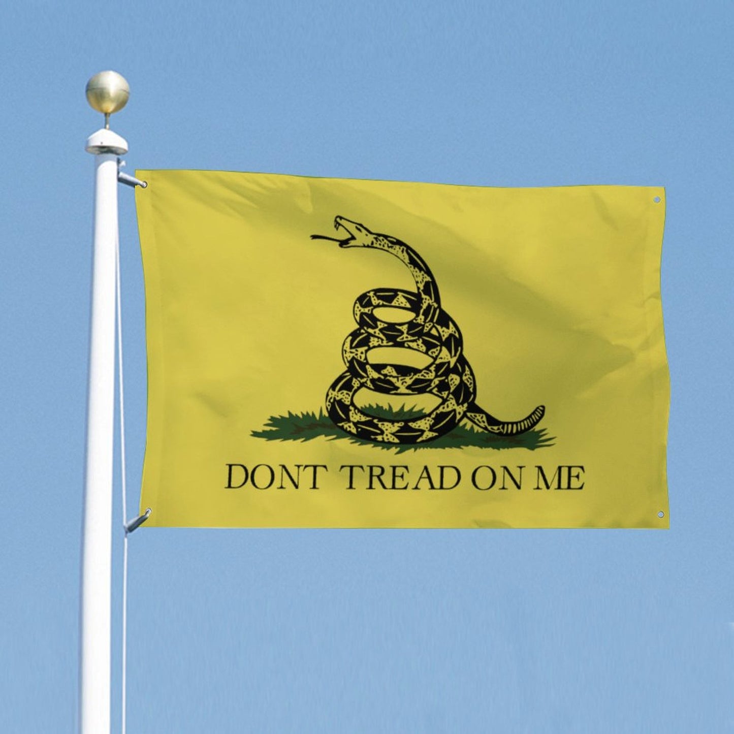 Gadsden Flag Inspired Wall Mount Flag with Four Grommets (35x59 in)