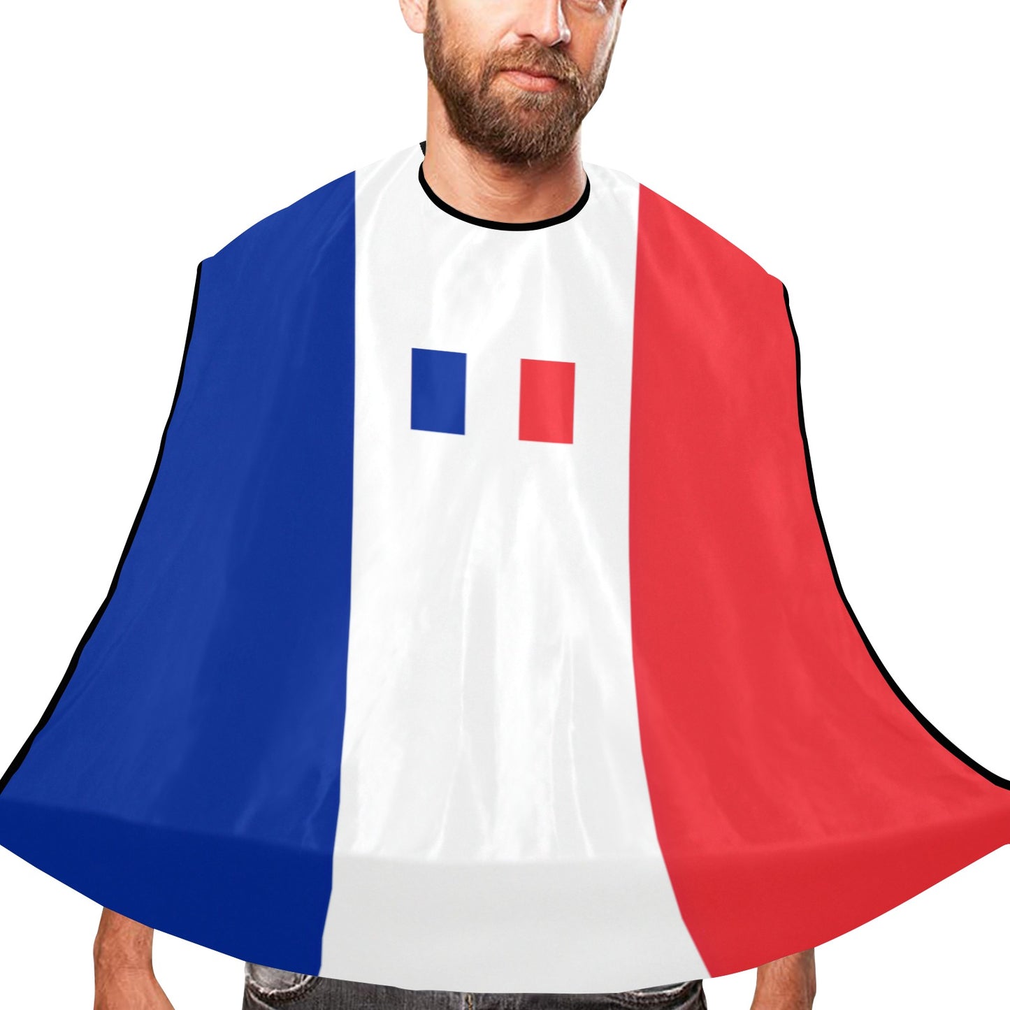 France Flag Beard Bib Apron for Men Shaving & Trimming