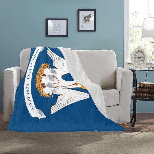 Luv My Flag blanket featuring Louisiana state flag draped elegantly.