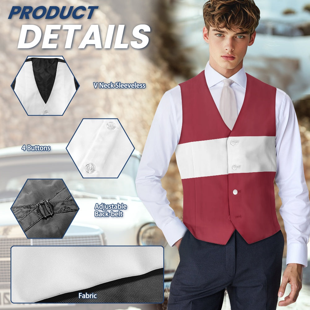Latvia Flag Suit vest jacket