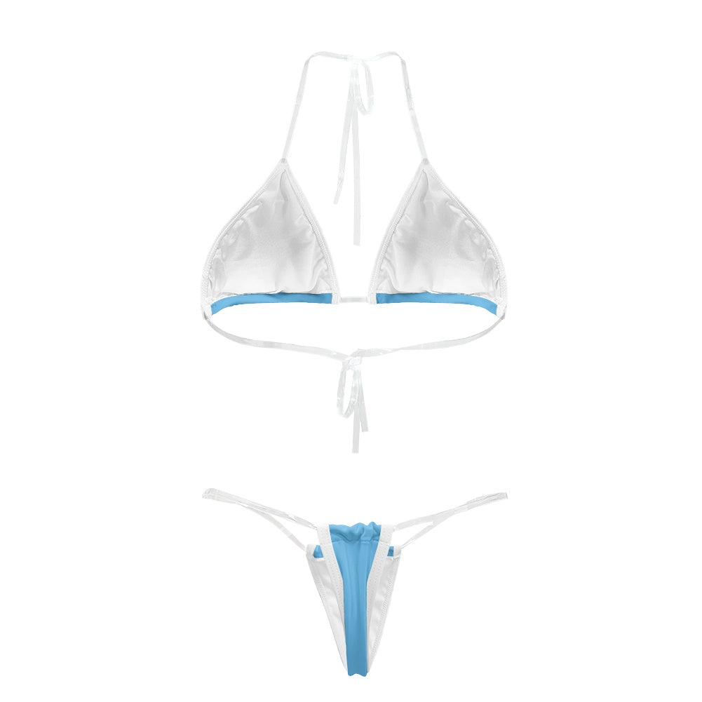 Fiji Flag Inspired Transparent String Bikini