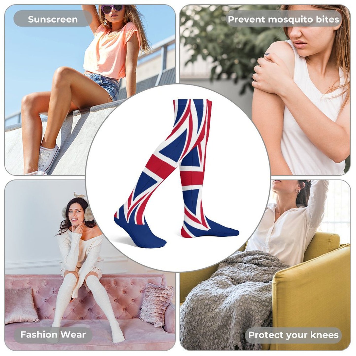 UK/Great Britain Flag Trendy Stockings(Long)
