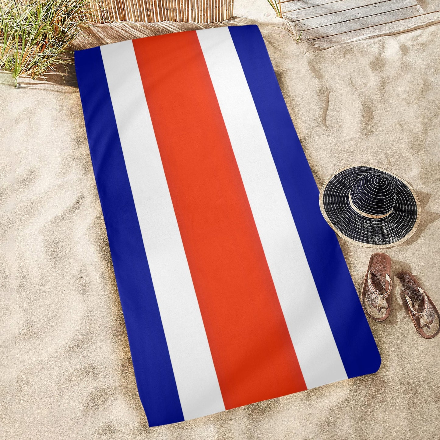 Costa Rica Flag Beach Towel 31"x71" (Made in USA)