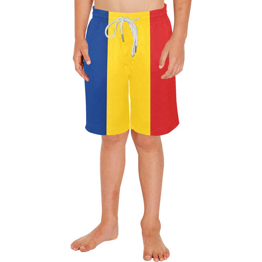 Romania Flag Inspired Boys Beach Shorts