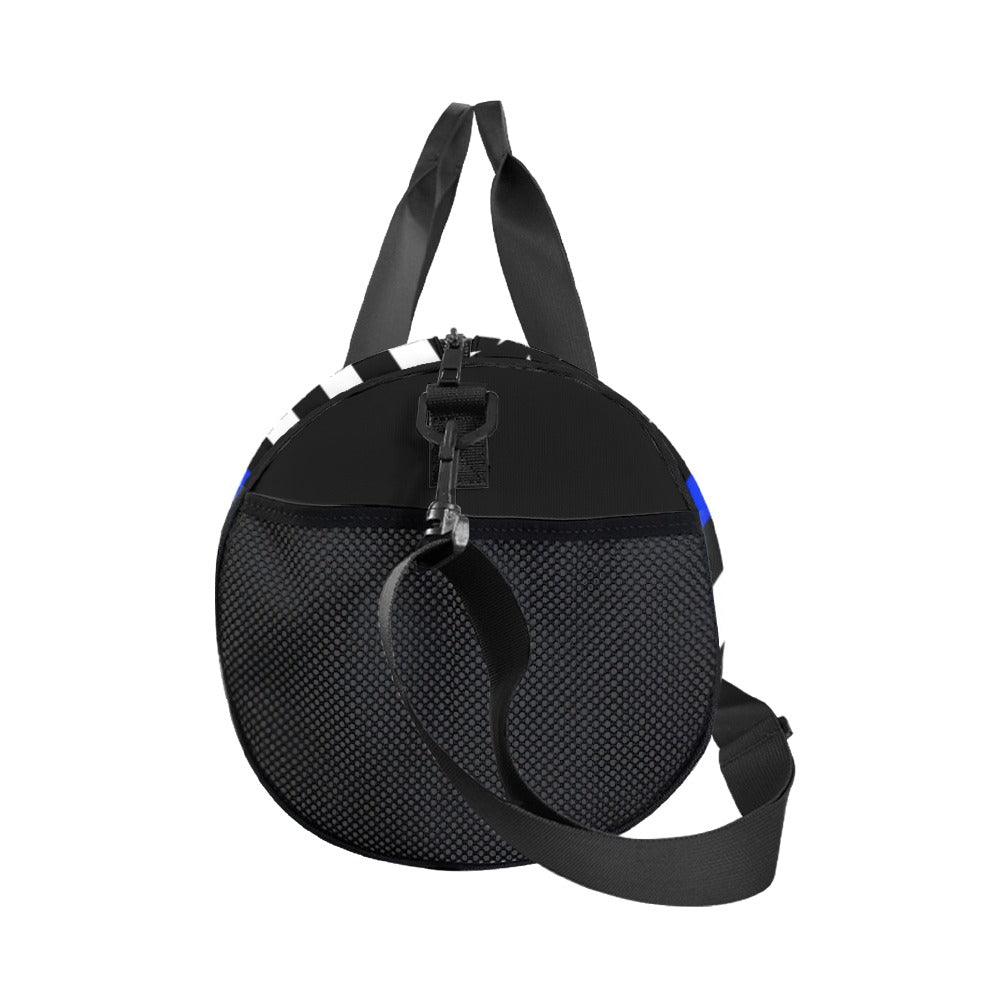 Thin Blue Line Flag Inspired Travel Duffel Bag