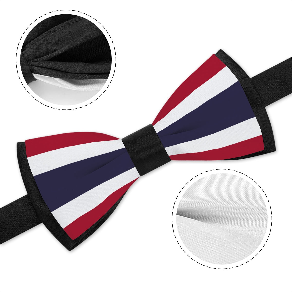 Thailand Flag Inspired Bow Tie – Look Sharp, Show your Columbian Pride