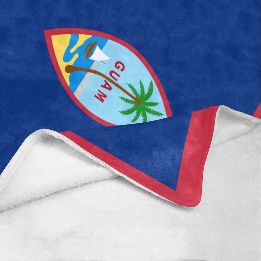 Luv My Flag fleece blanket featuring the flag of Guam.