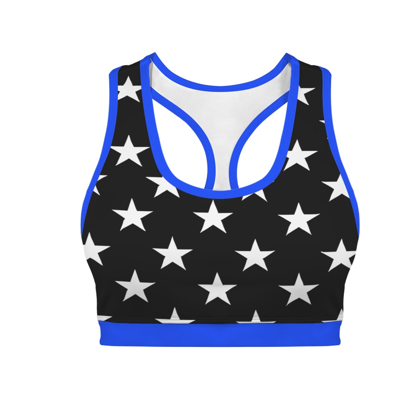 Thin Blue Line Flag Racerback Sports Bra