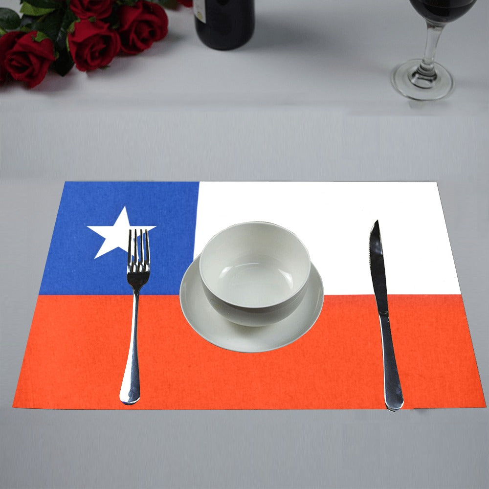Chile Flag Placemats 12" x 18" (Set of 6)