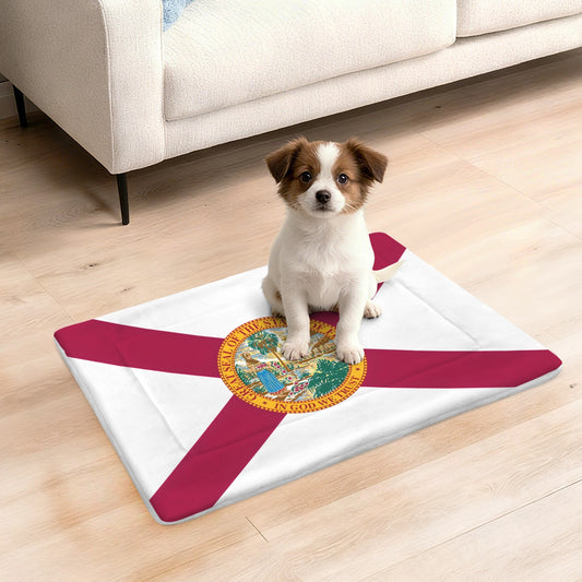 Florida Flag Inspired Pet Mat 25x18inch (Made in the USA)