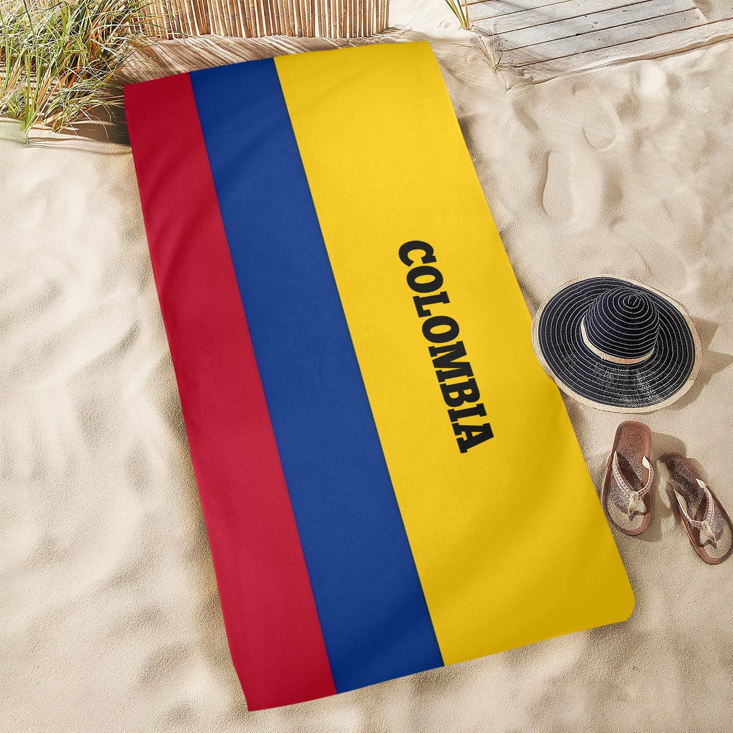 Colombia Flag Beach Towel 31"x71" (Made in USA)