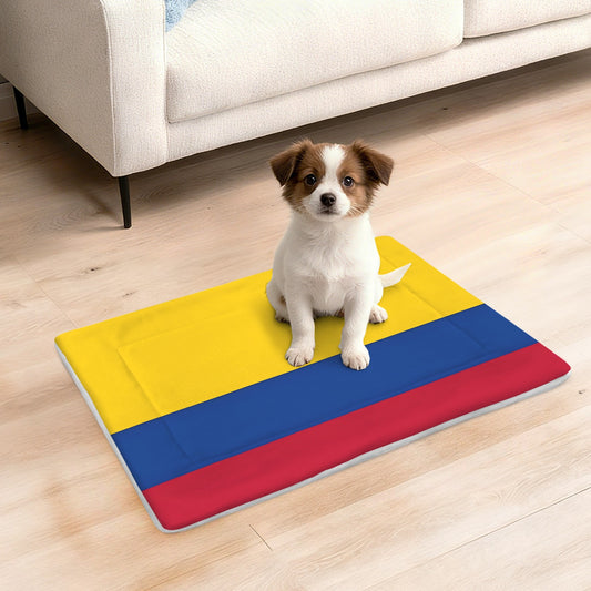 Colombia Flag Inspired Pet Mat 25x18inch (Made in the USA)