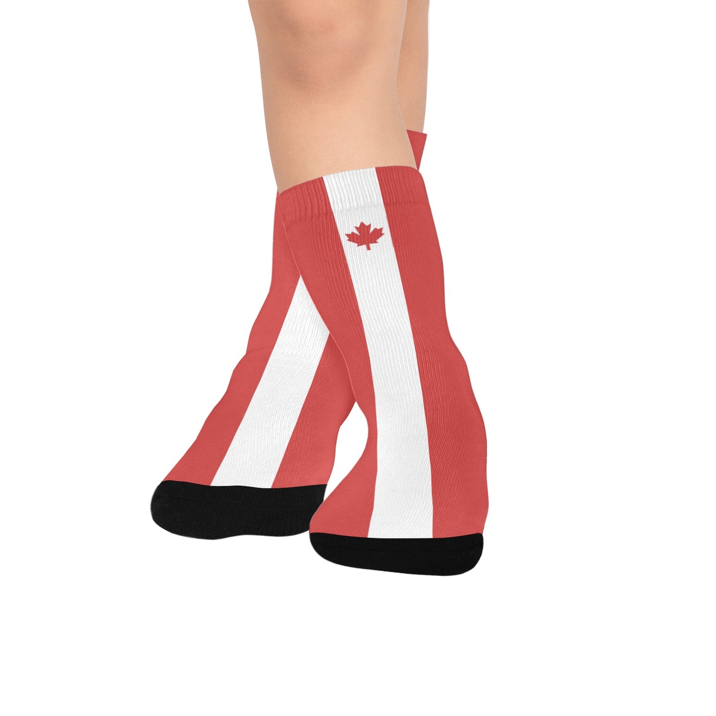 Canada Flag Inspired Kid's Custom Socks (Made in the USA)
