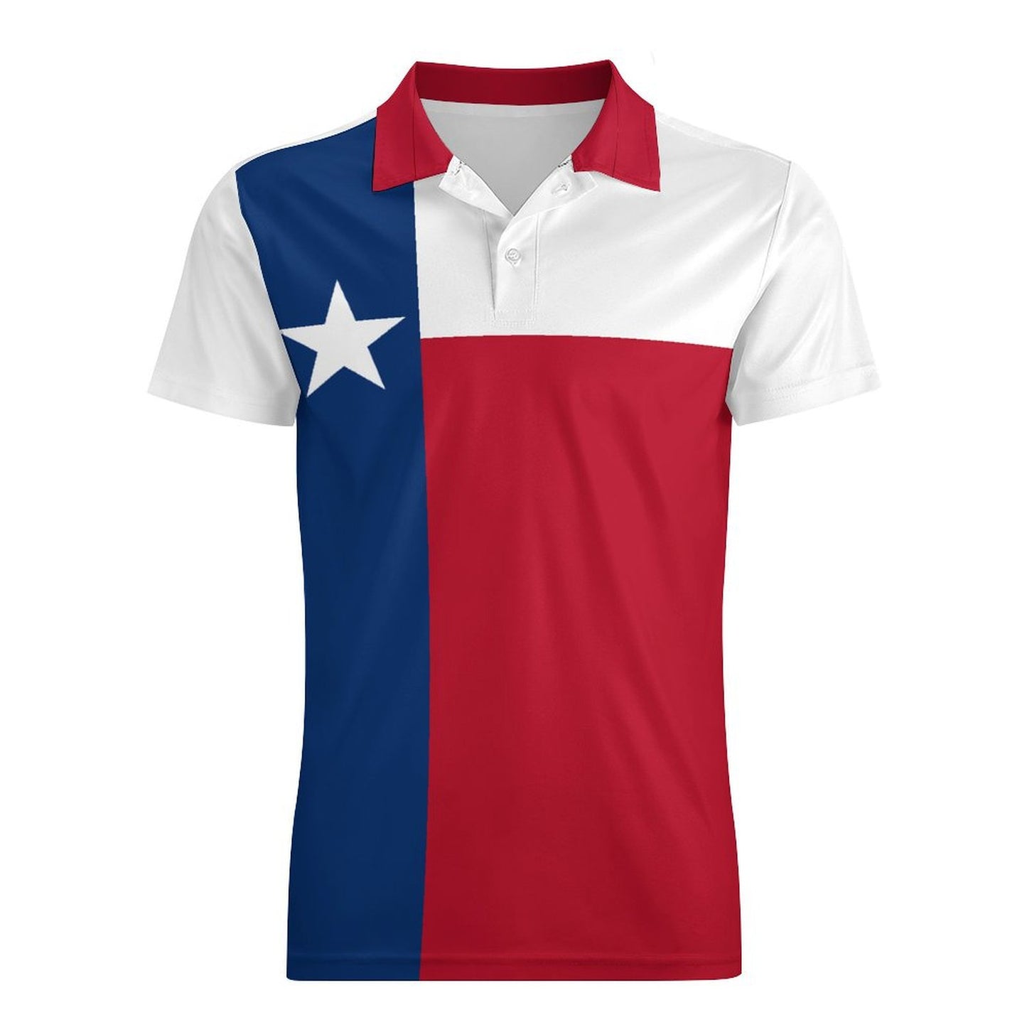 Texas Flag Inspired Men’s Premium Ice Silk Polo Shirt
