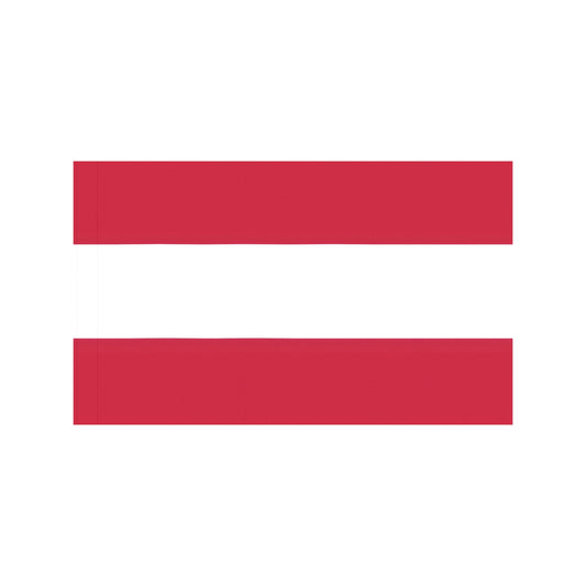 Red and white striped flag by Luv My Flag.