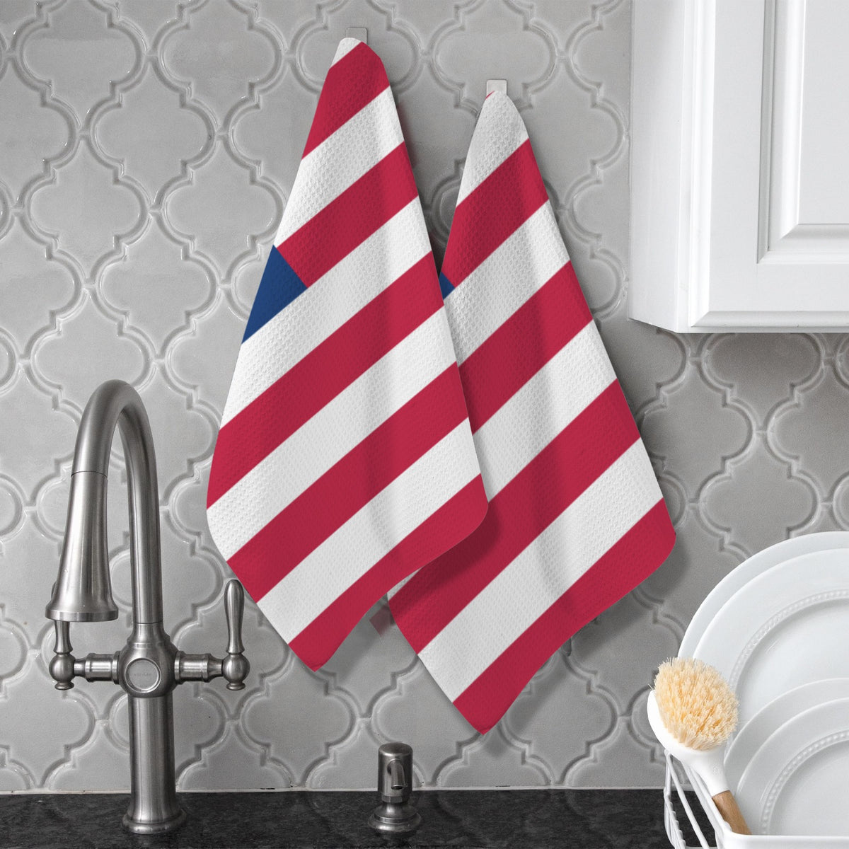 Liberia Flag Inspired Kitchen Towel 40X60cm (Pack of 2) | Printed In the USA