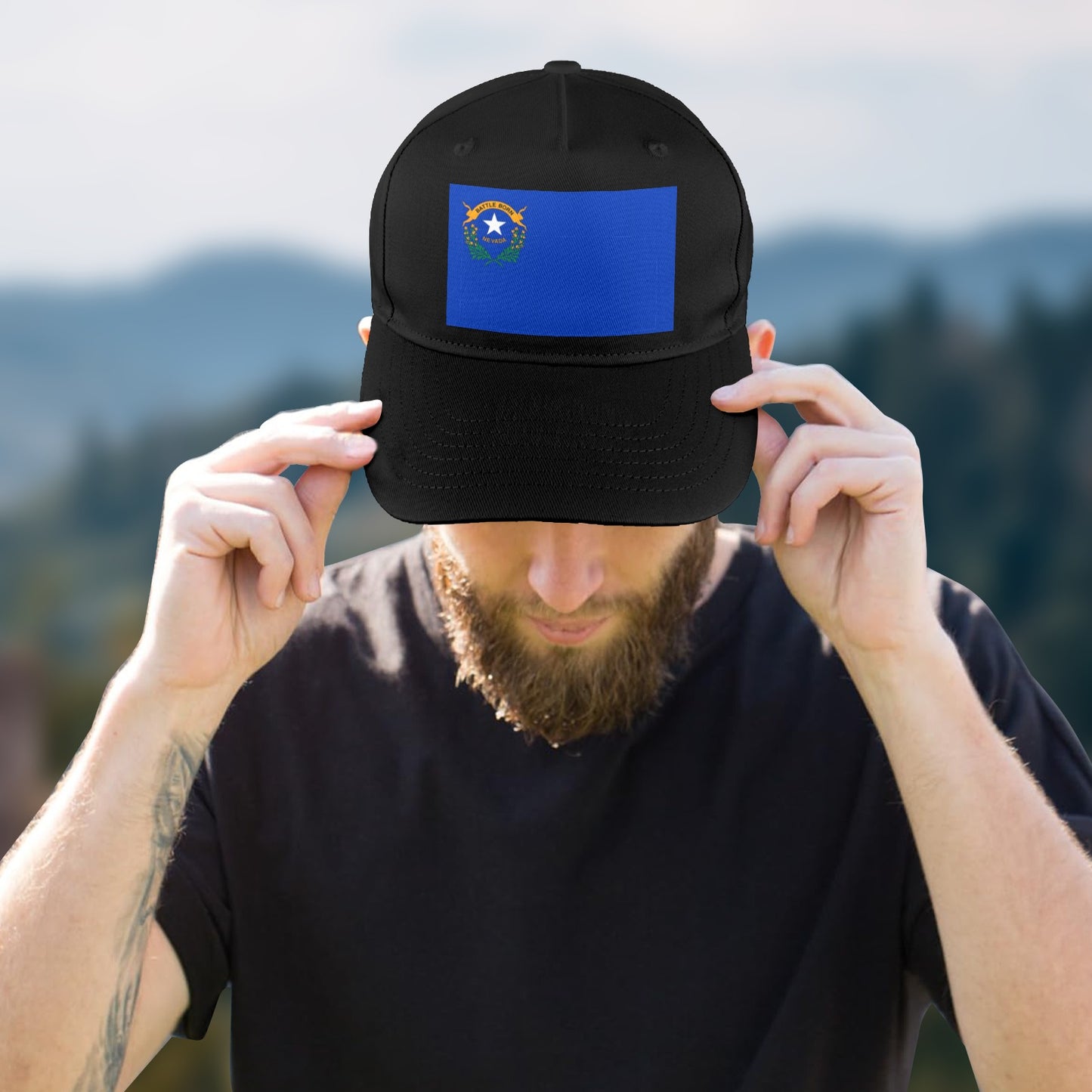 Nevada Flag Baseball Cap (Made in USA)