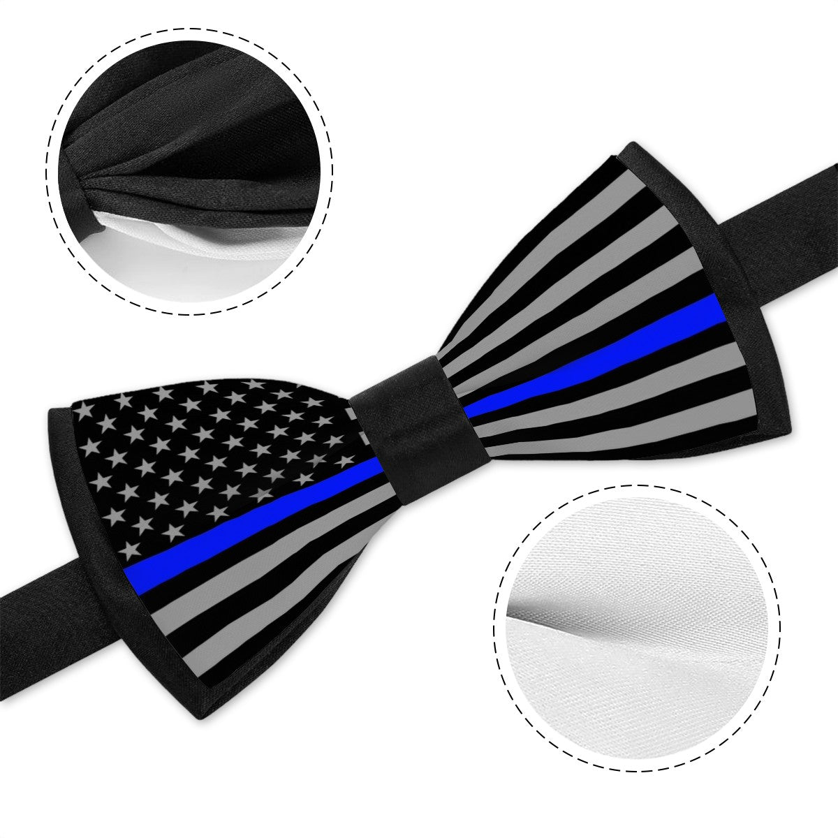 Thin Blue Line Bow Tie (subdued) – Formal Neckwear to Back the Blue with Style - Luv My Flag