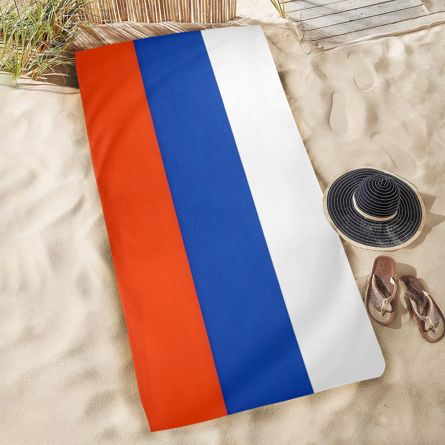 Russia Flag Inspired Beach Towel 31"x71" (Made in USA)