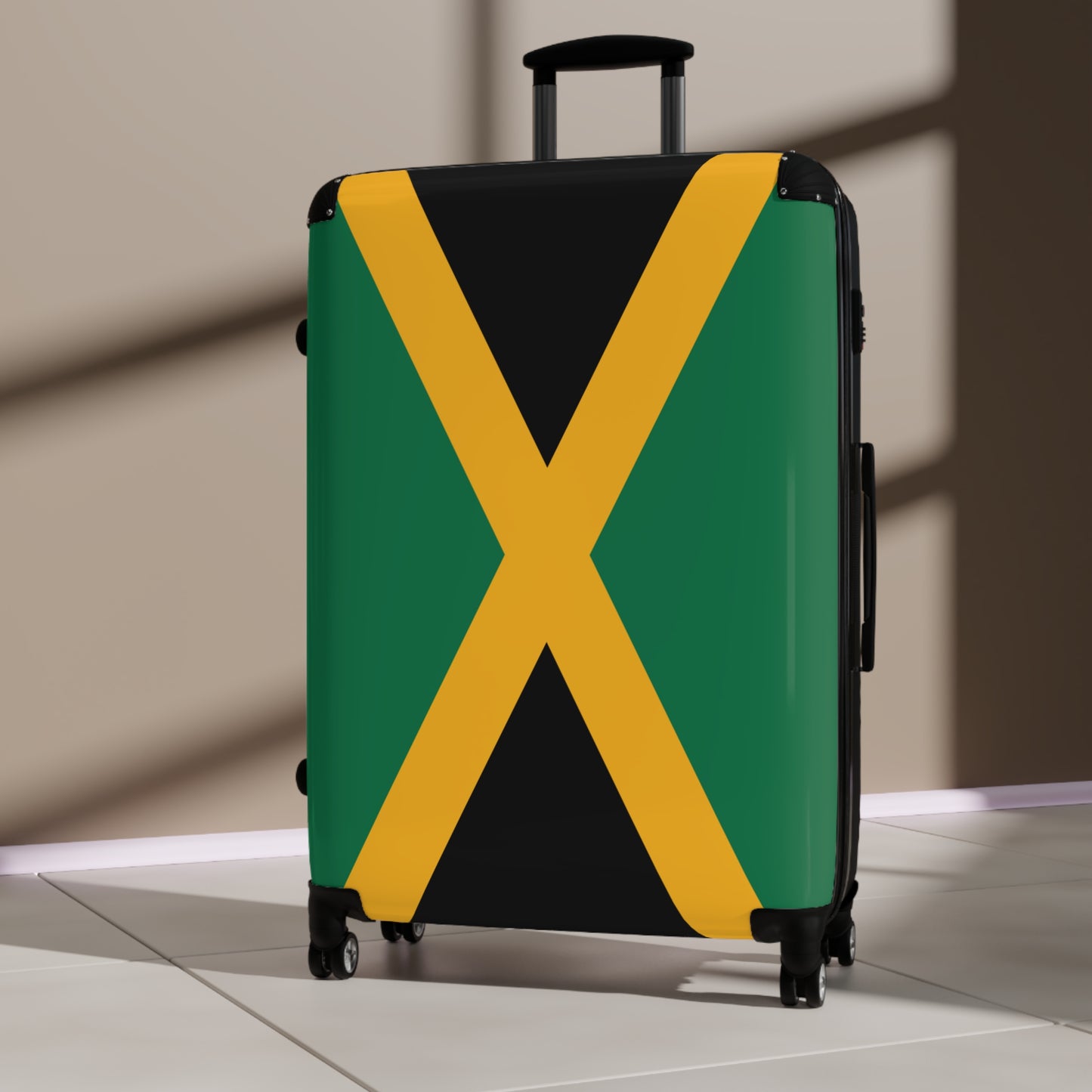 Jamaica Flag Inspired Suitcase