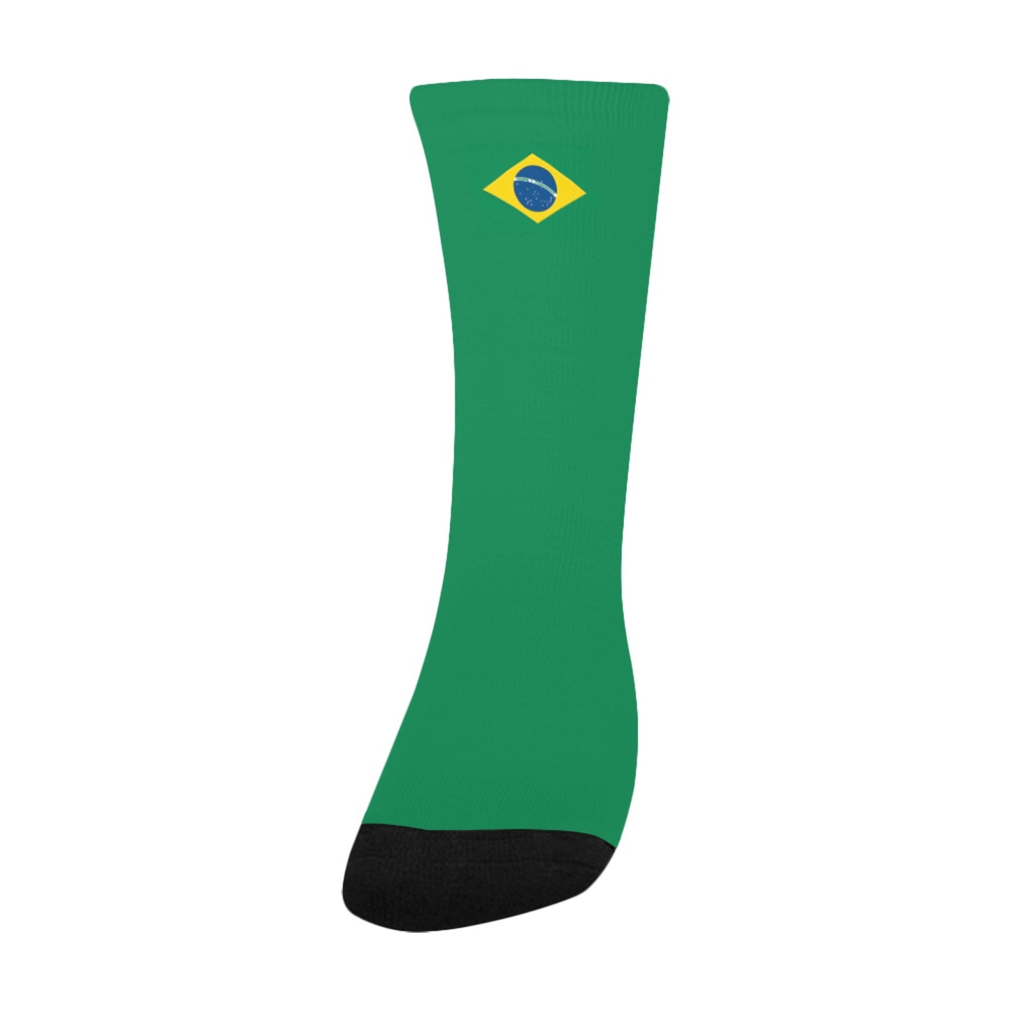 Brazil Flag Inspired Kid's Custom Socks (Made in the USA)