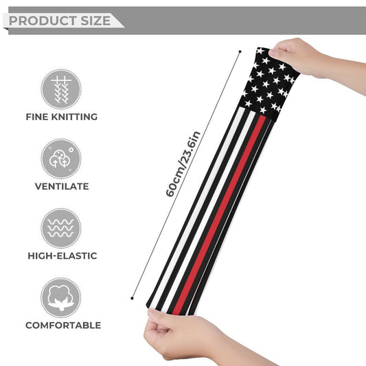 Thin Red Line Flag Trendy Stockings(Long)