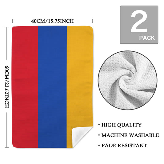Armenia Flag Inspired Kitchen Towel 40X60cm (Pack of 2) | Printed In the USA