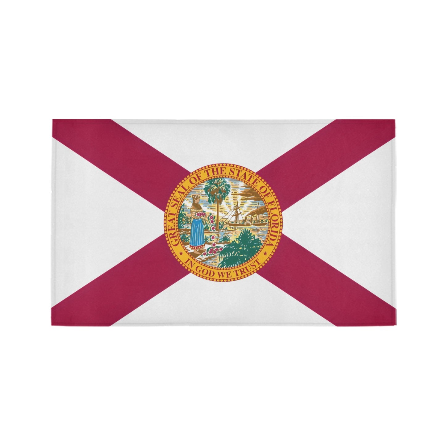 Florida Flag Inspired Doormat 30" x 18" (Sponge Material)