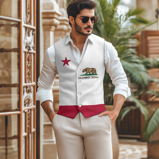 California Flag Suit vest jacket
