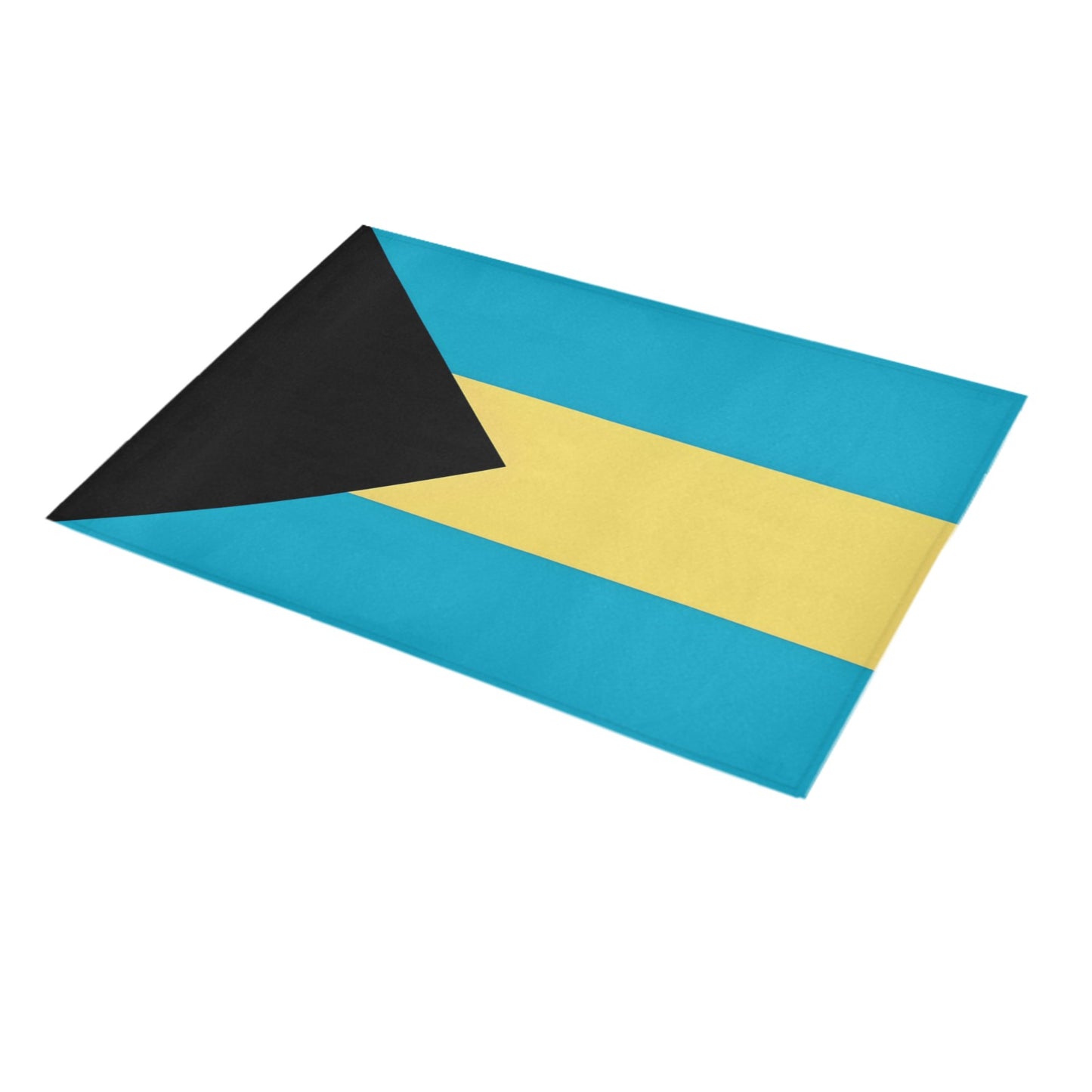 Bahamas Flag Inspired Doormat 30" x 18" (Sponge Material)