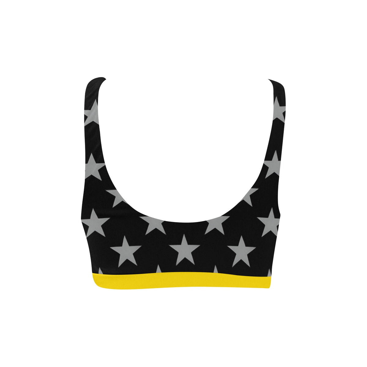 Thin Gold Line Flag Inspired Sport Bikini Top