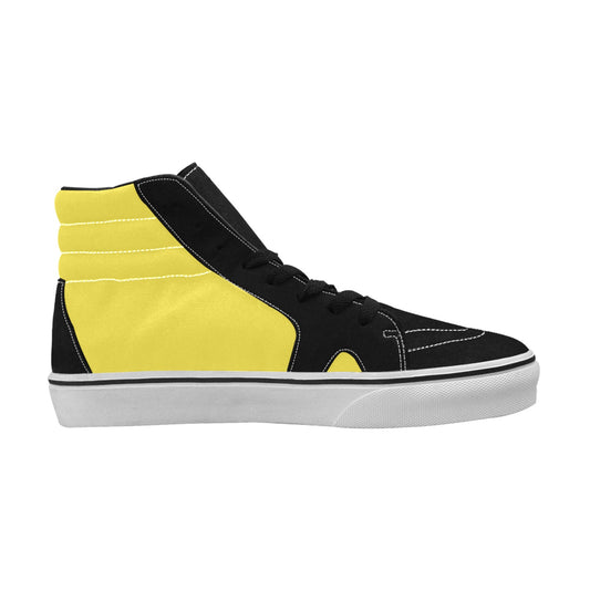 Gadsden Flag Inspired Men's High Top Canvas Shoes