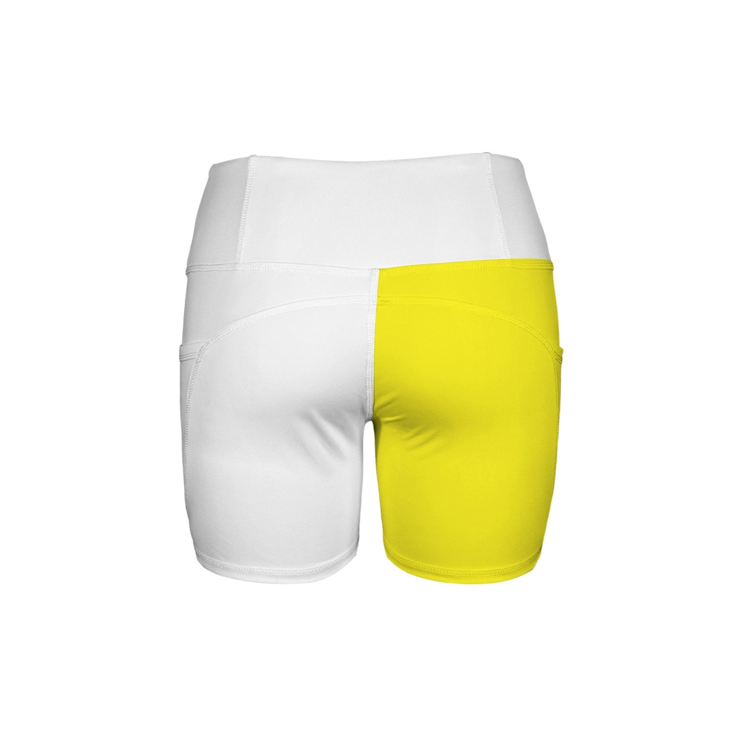 Vatican City Flag Inspired Pocket Yoga Active Shorts
