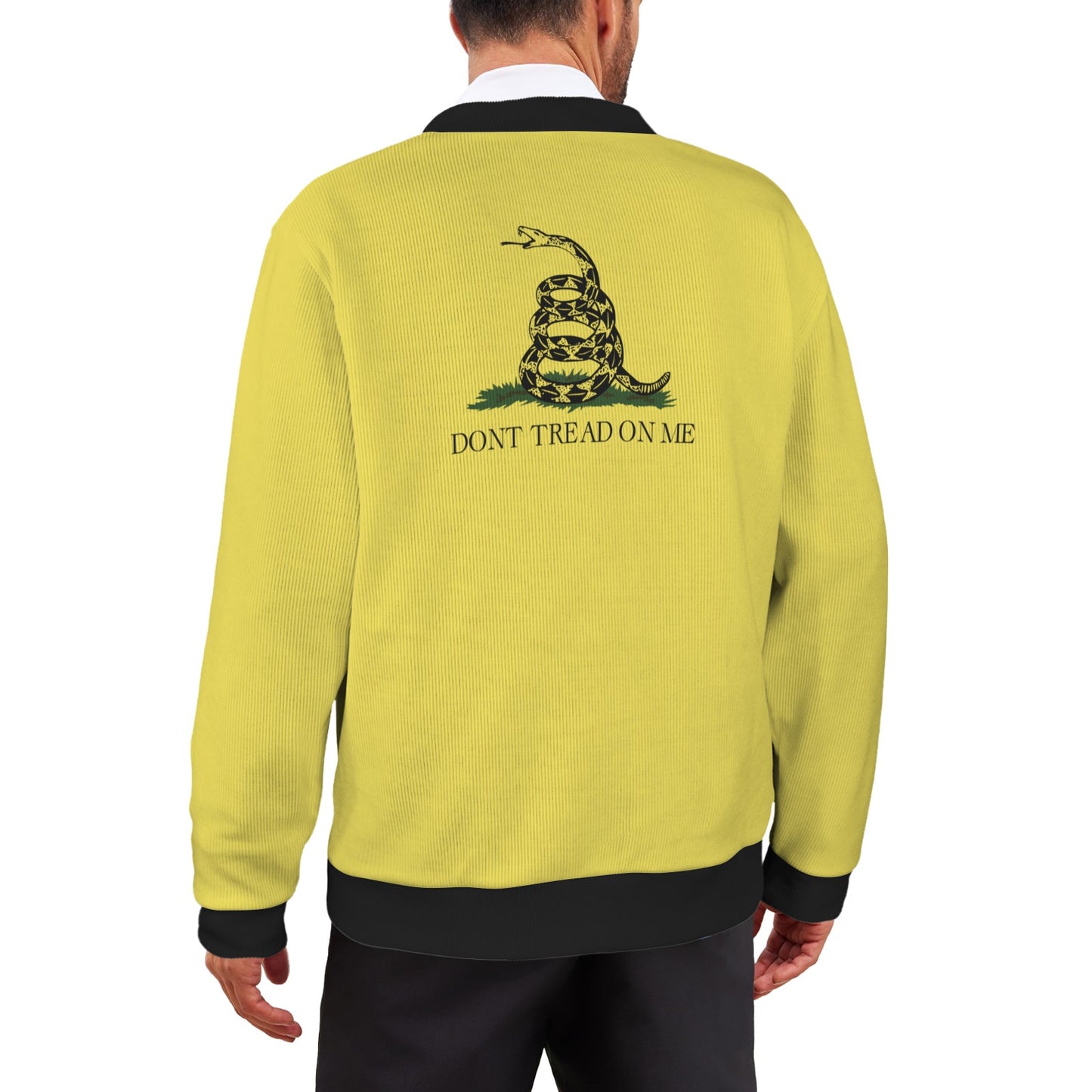 Gadsden Flag Inspired Men's Cardigan