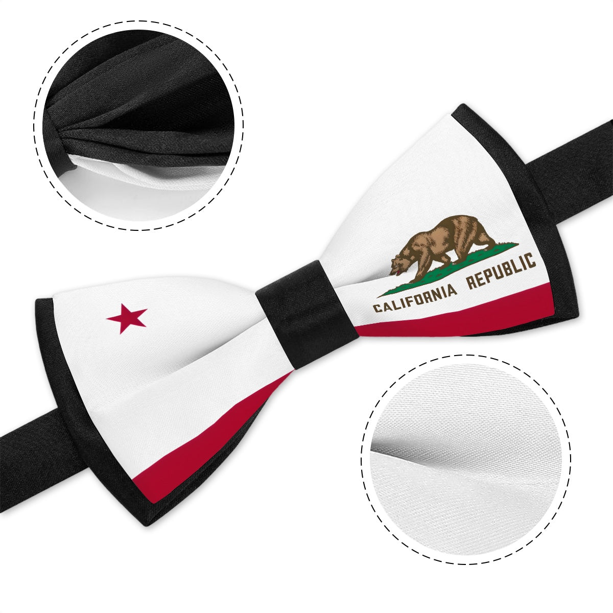 California Flag Inspired Bow Tie – Look Sharp, Show your Columbian Pride-2