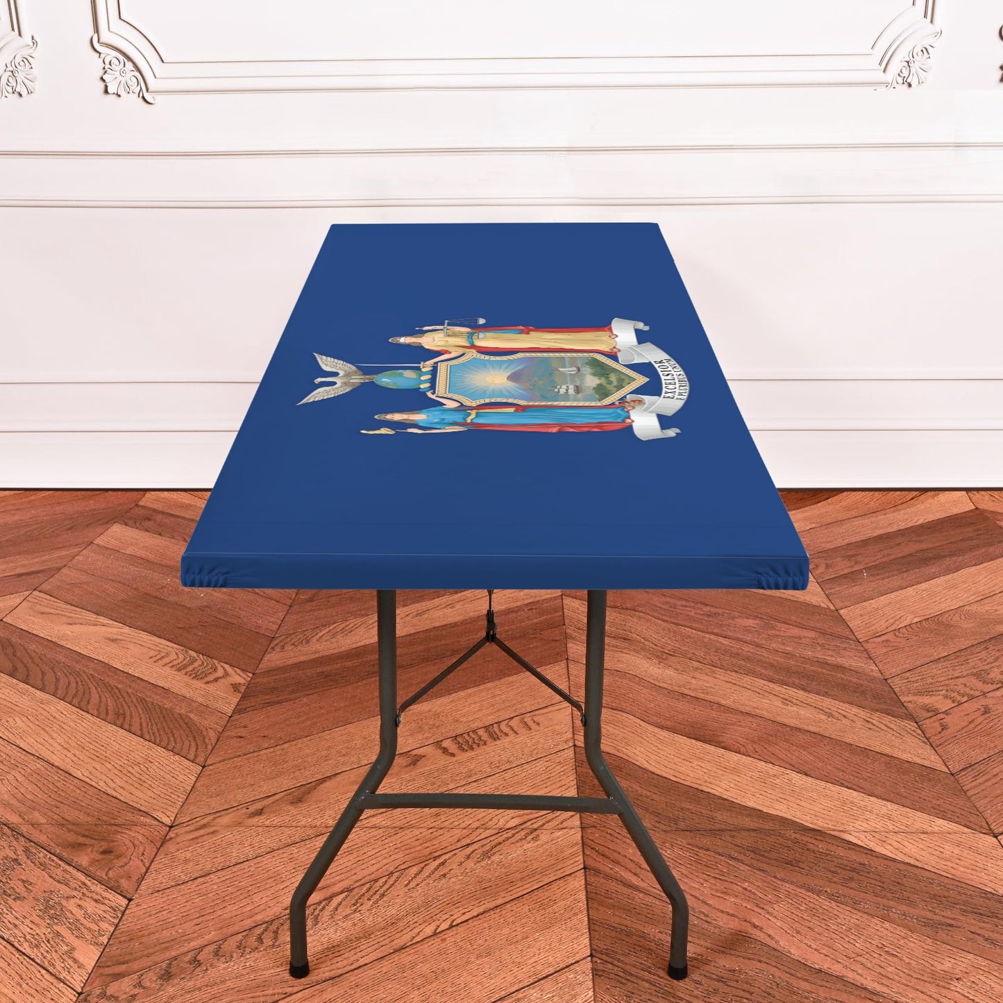 New York Flag Inspired Custom Elastic Fitted Tablecloth 72x30 inch (Made in the USA)