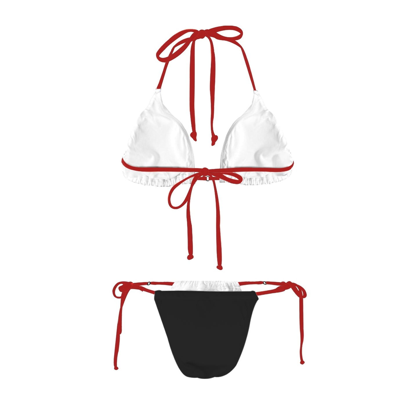 Thin Red Line Flag Inspired Style-2 Women's Halter String Bikini Set