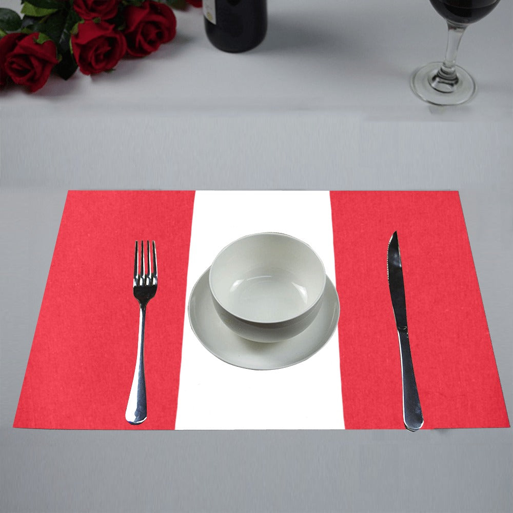 Peru Flag Placemats 12" x 18" (Set of 6)