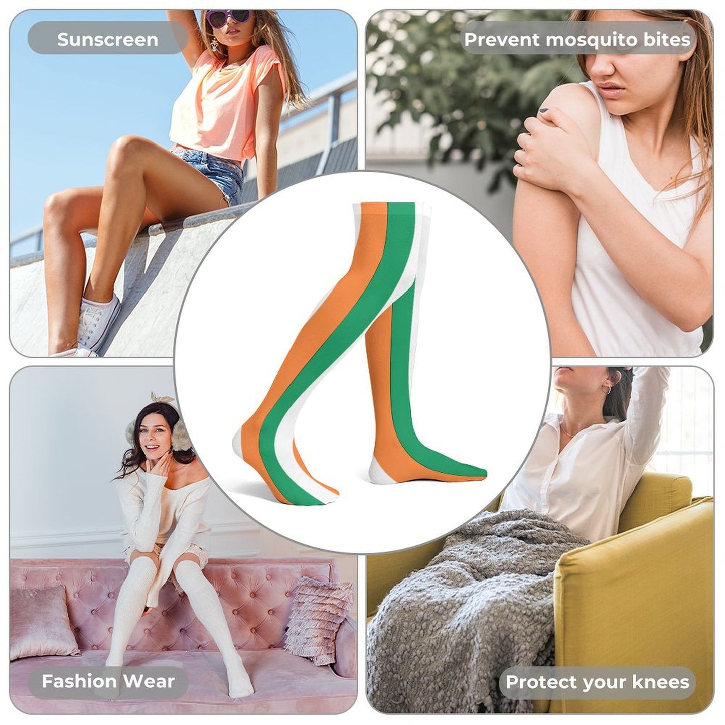 Ireland Flag Trendy Stockings(Long)