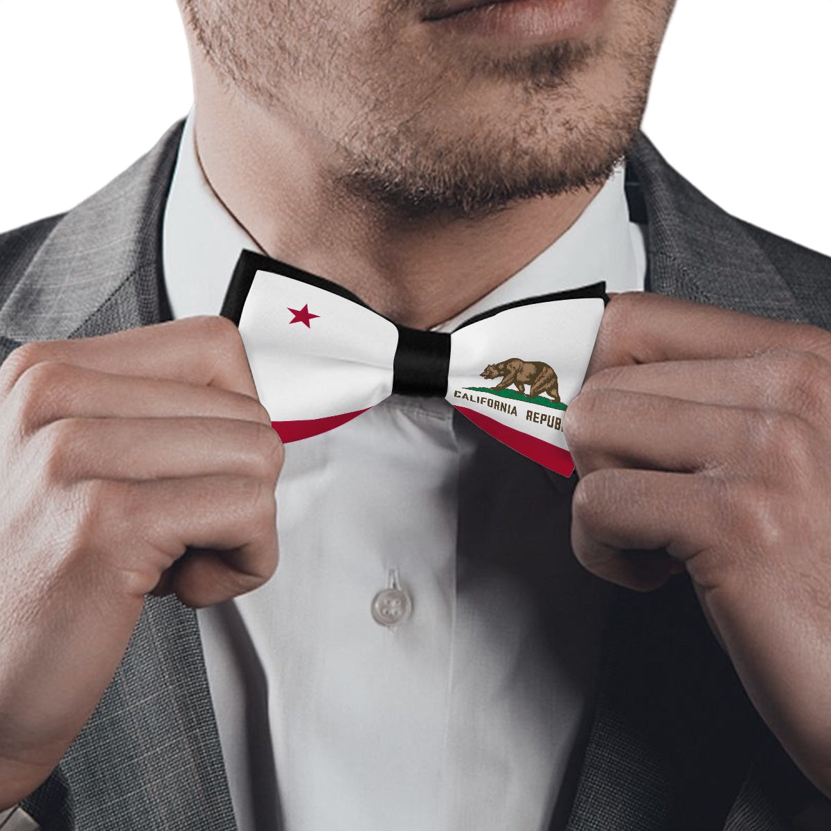 California Flag Inspired Bow Tie – Look Sharp, Show your Columbian Pride-2