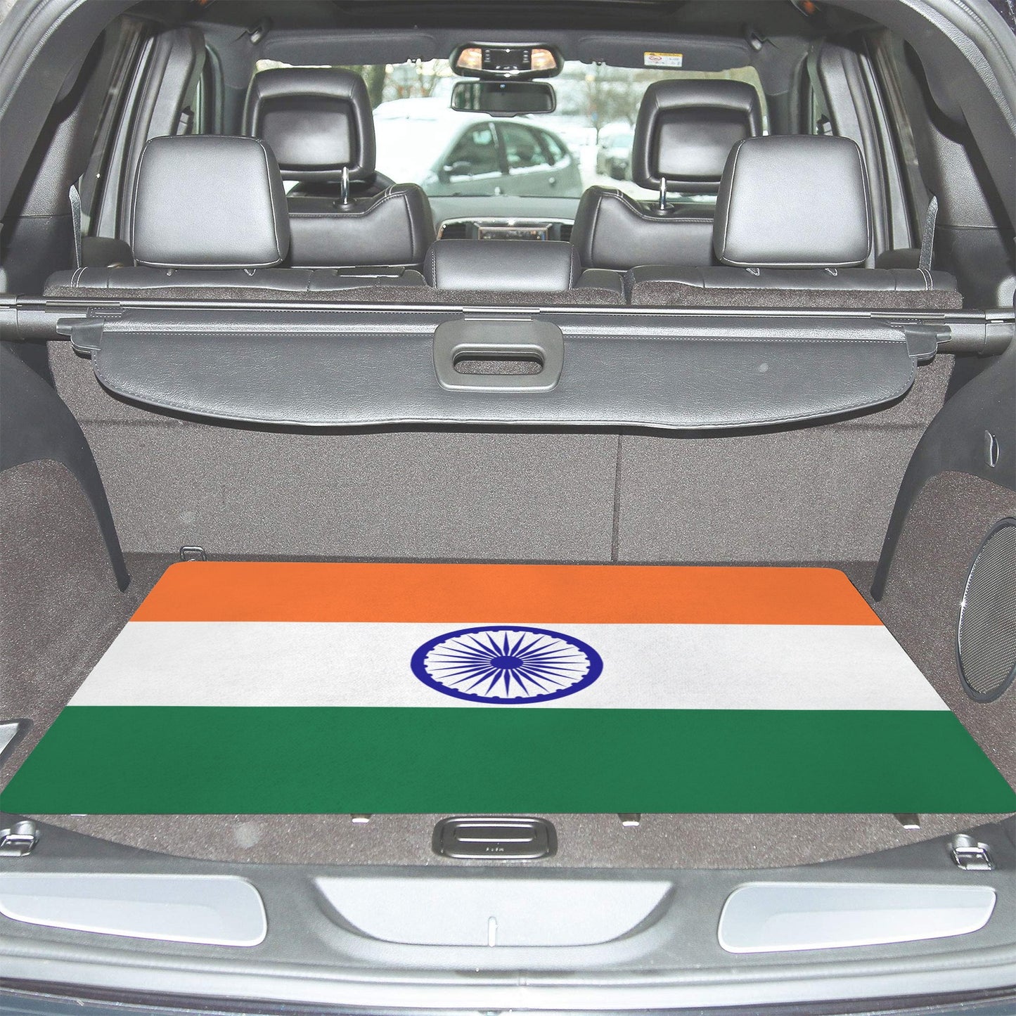 India Flag Inspired Car Trunk Mat 100 × 75 cm / 39.4 × 30 in Printed in the USA