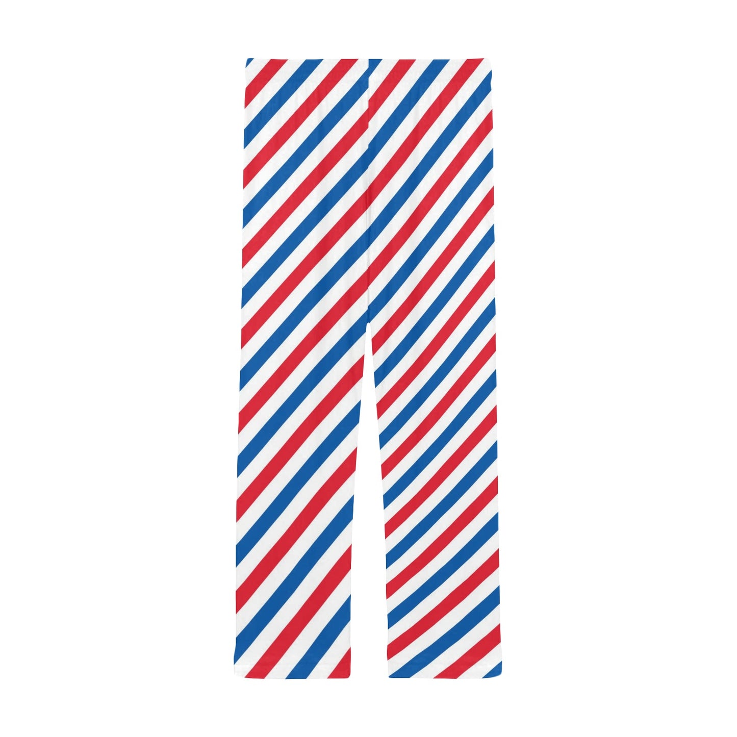 USA/American Flag Inspired Striped Pattern Men’s Pajama Trousers with Pockets (Made in the USA)