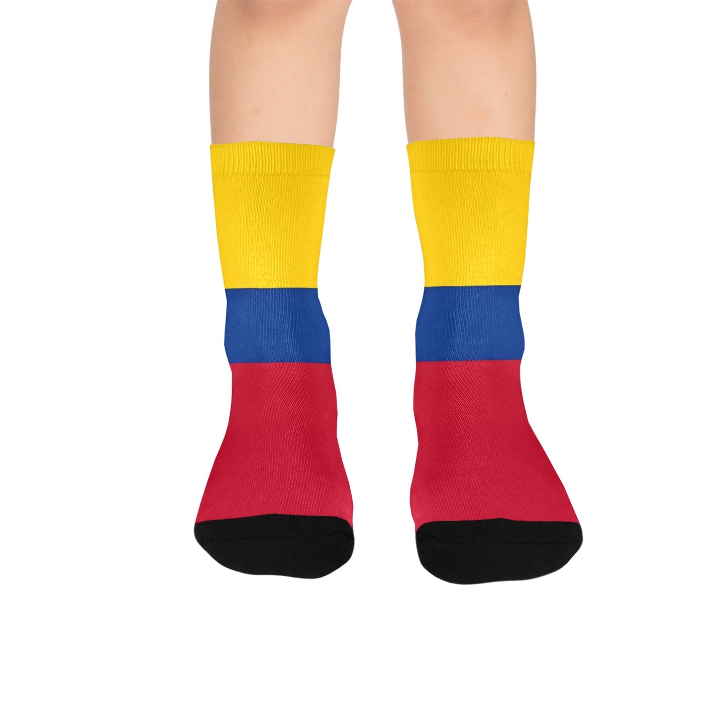 Colombia Flag Inspired Kid's Custom Socks (Made in the USA)