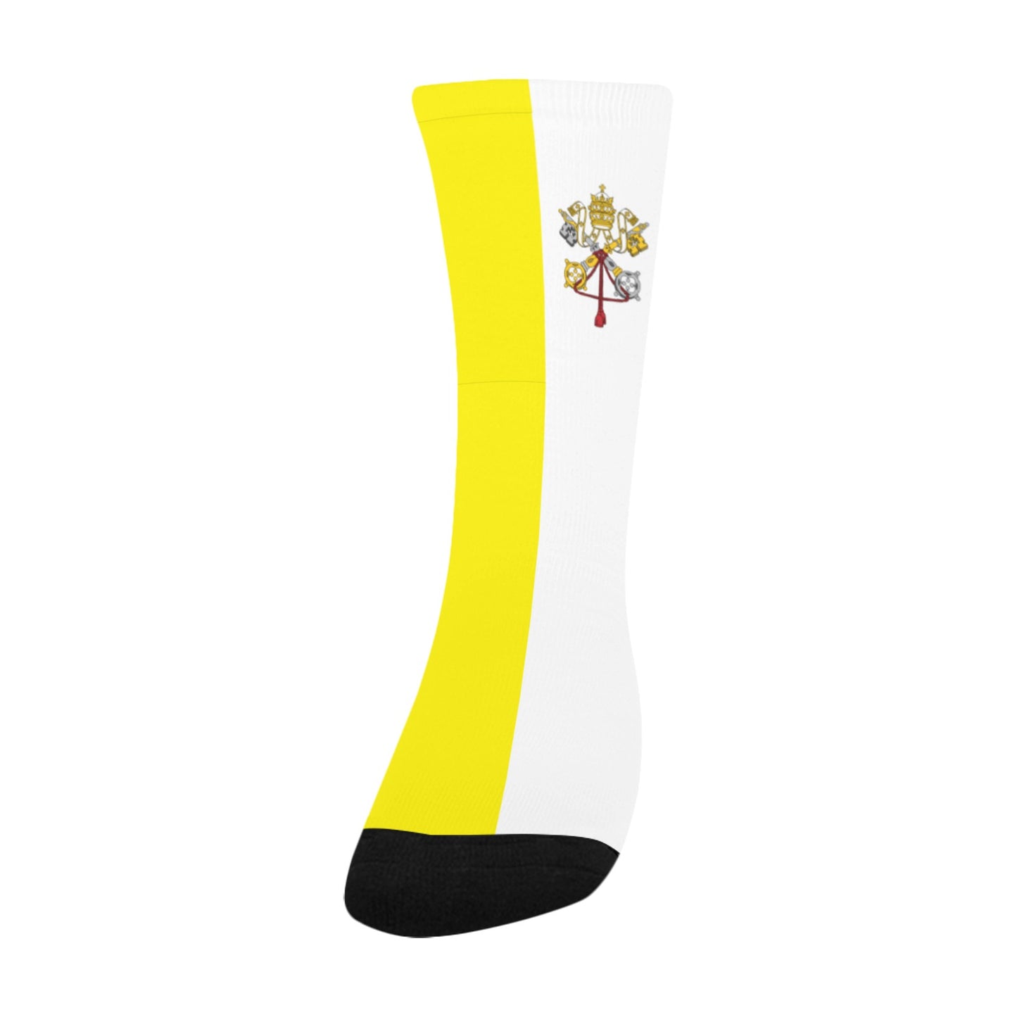 Vatican City Flag Inspired Kid's Custom Socks (Made in the USA)