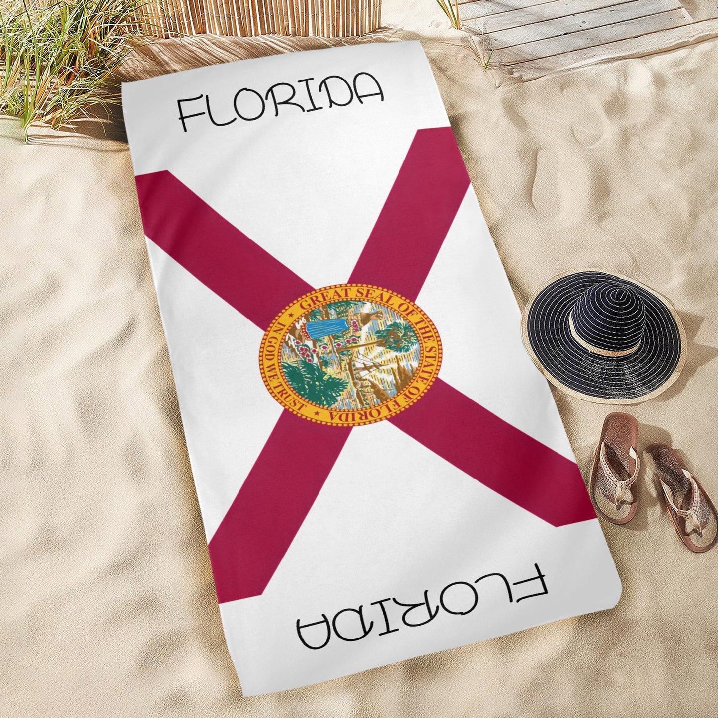 Florida Flag Beach Towel 31"x71" (Made in USA)