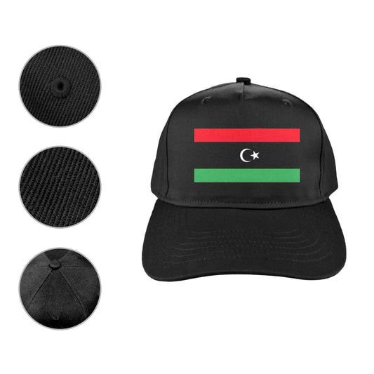 Libya Flag Inspired Baseball Cap | Printed in the USA
