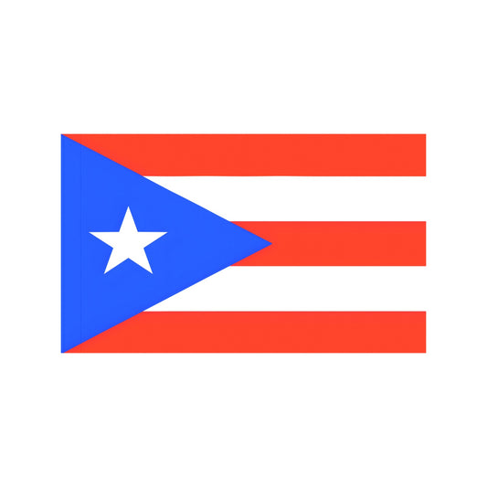 Puerto Rican flag by Luv My Flag, vibrant design.